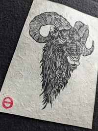Image 2 of Goat Lino Print