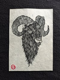 Image 1 of Goat Lino Print