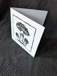 Image 2 of Fly Agaric Lino Printed Greetings Card