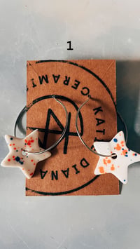 Image 1 of Porcelain Star Earrings