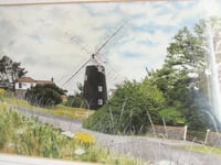 Image 6 of Stow Mill Mundesley Norfolk, Vintage Art Print, Hand-signed by Artist Andrew Dibben, Framed 