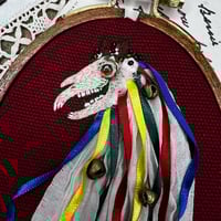 Image 4 of Mari Lwyd - Embroidery Hoop Art