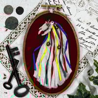 Image 2 of Mari Lwyd - Embroidery Hoop Art