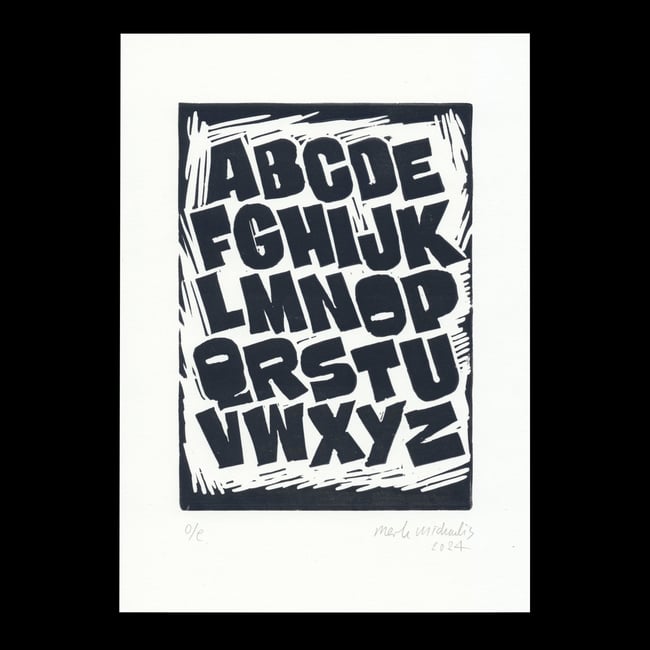 Backslanted Alphabet #01