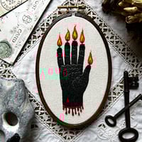Image 1 of Hand Of Glory Embroidery Hoop Art