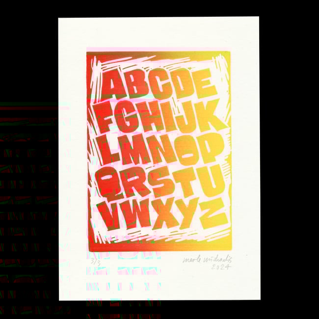 Backslanted Alphabet #06