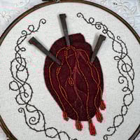 Image 2 of Hexed Heart  Embroidery Hoop Art