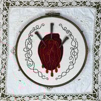 Image 1 of Hexed Heart  Embroidery Hoop Art