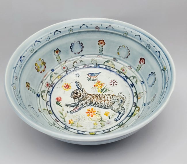 Leaping Rabbit and Blue Bird