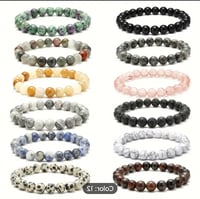 Image 2 of Crystal Quartz Natural Stone Bracelet – 8mm Beads, Elegant and Stylish