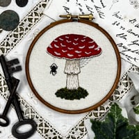 Image 1 of Toadstool Embroidery Hoop Art