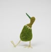 Green bird, felt sculpture