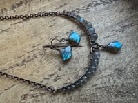 Image 4 of Victorian Labradorite necklace and earrings 