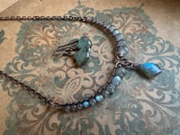 Image 1 of Victorian Labradorite necklace and earrings 