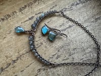 Image 13 of Victorian Labradorite necklace and earrings 