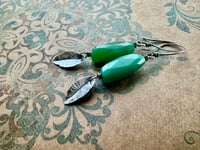 Image 2 of Chrysoprase earrings/ n78