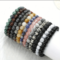 Image 1 of Crystal Quartz Natural Stone Bracelet – 8mm Beads, Elegant and Stylish