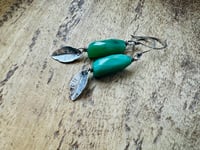 Image 1 of Chrysoprase earrings/ n78