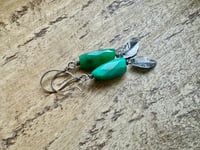 Image 7 of Chrysoprase earrings/ n78