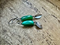 Image 13 of Chrysoprase earrings/ n78