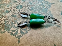 Image 14 of Chrysoprase earrings/ n78