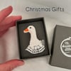 Goose Hand Stitched Brooch