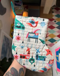 Image 2 of Handmade Quilted Mini Stocking #9