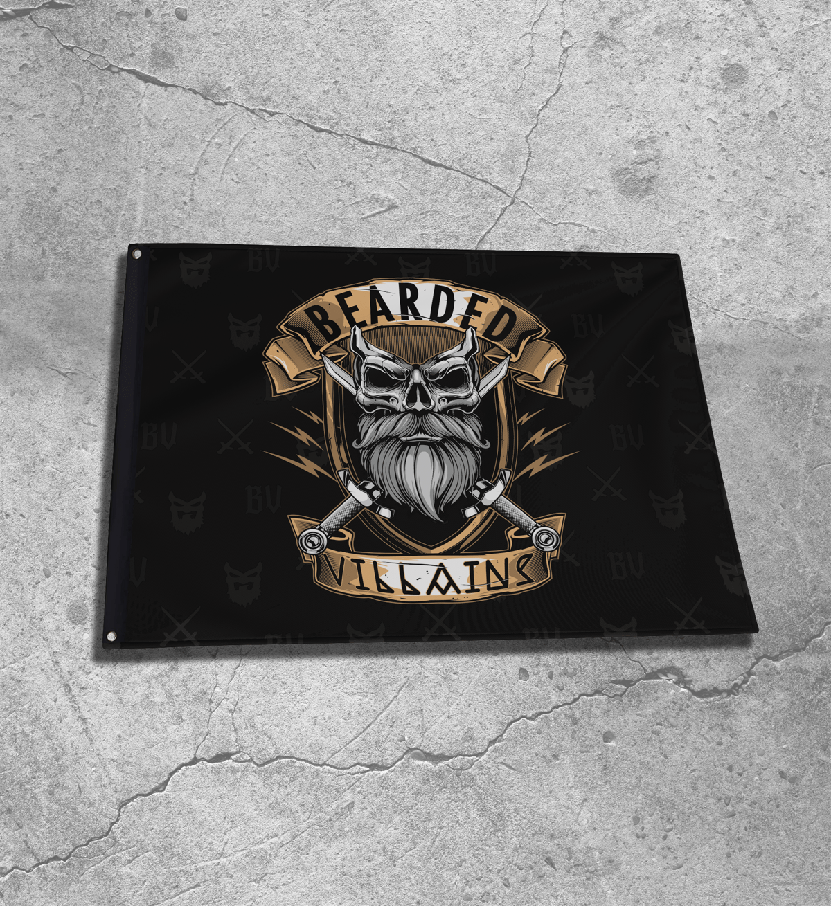 Image of Bearded Villains Alive Large Flag