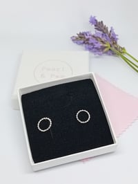 Image 1 of Beaded circle studs