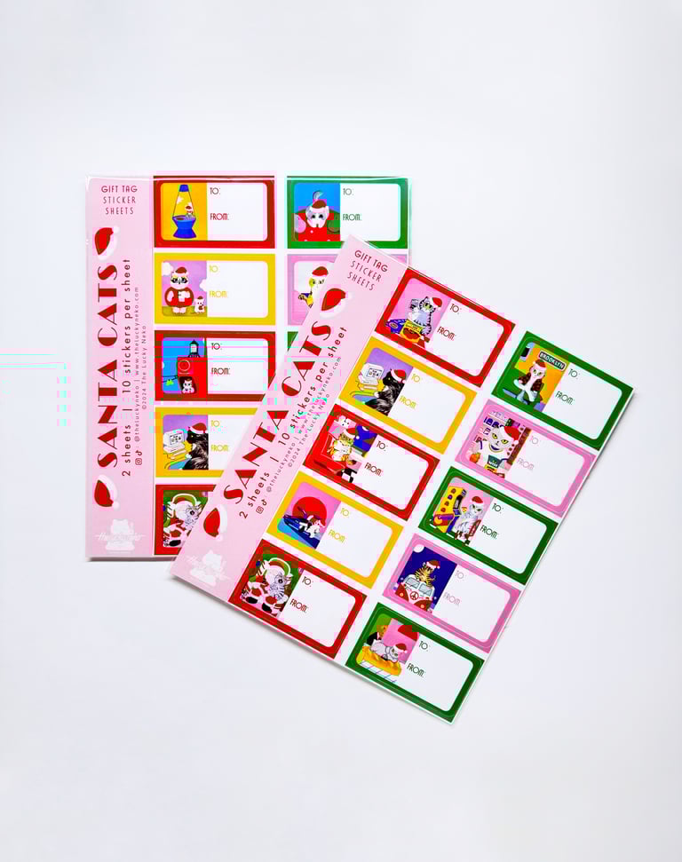 Santa Cats Gift Tags Image 2
