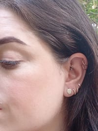 Image 5 of Hammered Hexagon studs