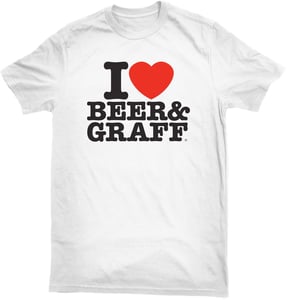 Image of White I Love Beer and Graff T Shirt