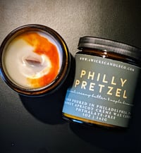 Image 2 of Philly Pretzel Candle - 5oz Amber Jar & Wood Wick