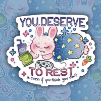REST BUNNY STICKER
