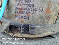 Image 12 of Vietnam M-1C Helmet & Paratrooper liner Mitchell Camo Cover DEATH FROM ABOVE