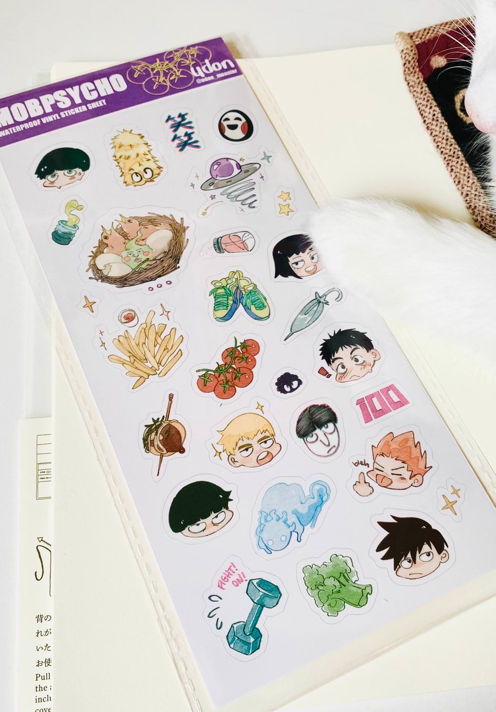 Image of MOB PSYCHO 100 Sticker Sheets