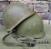 Image 10 of Vietnam M-1C Helmet & Paratrooper liner Mitchell Camo Cover DEATH FROM ABOVE