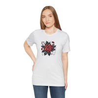 Image 2 of Beautiful Poinsettia Flower Short Sleeve T-shirt