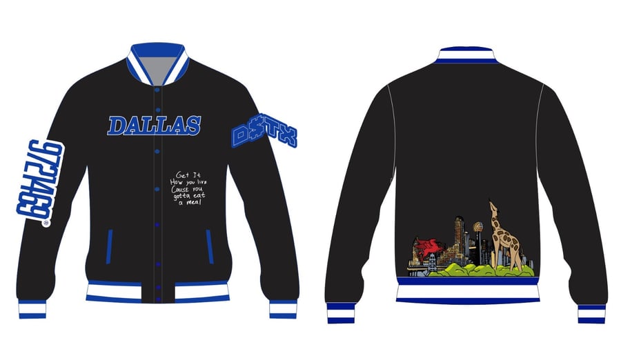 Image of Black Dallas City Collab Jacket 