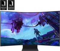 SAMSUNG 55" Odyssey Ark 2nd Gen 4K UHD 1000R Curved Gaming Monitor, 165Hz, 1ms, 4 Input Multi View