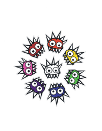 Image 1 of Croox "ROYGBVP" Sticker Pack (8)