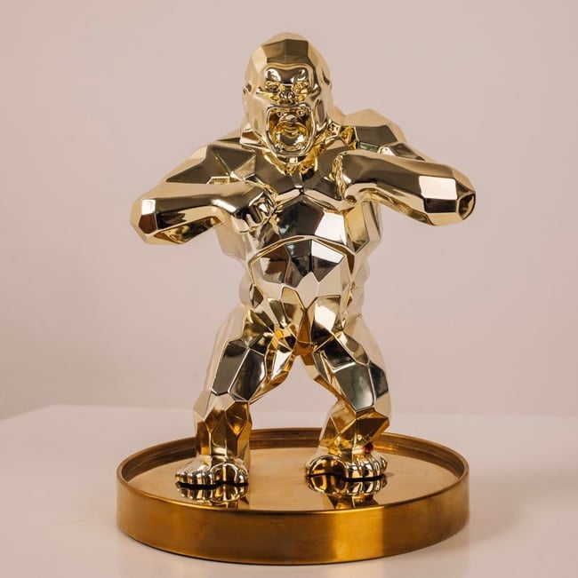 Orlinski Richard Sculpture Kong Christmas Gold Edition 2024 