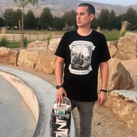 Image 2 of First Contact Tee - Collaboration art with Counterfeit Skateboards