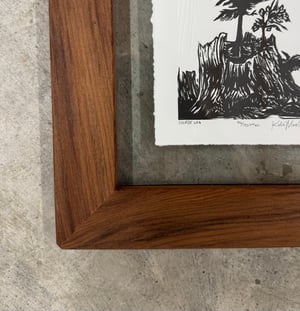 Nurse Log Framed in Salvaged Redwood