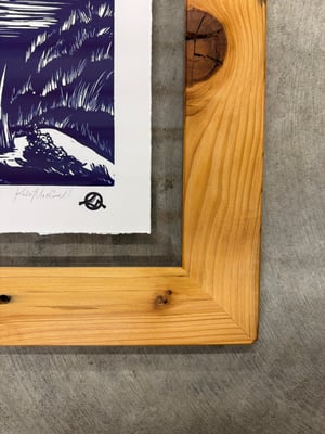 Secret Beach framed in Salvaged Cedar