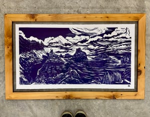 Secret Beach framed in Salvaged Cedar