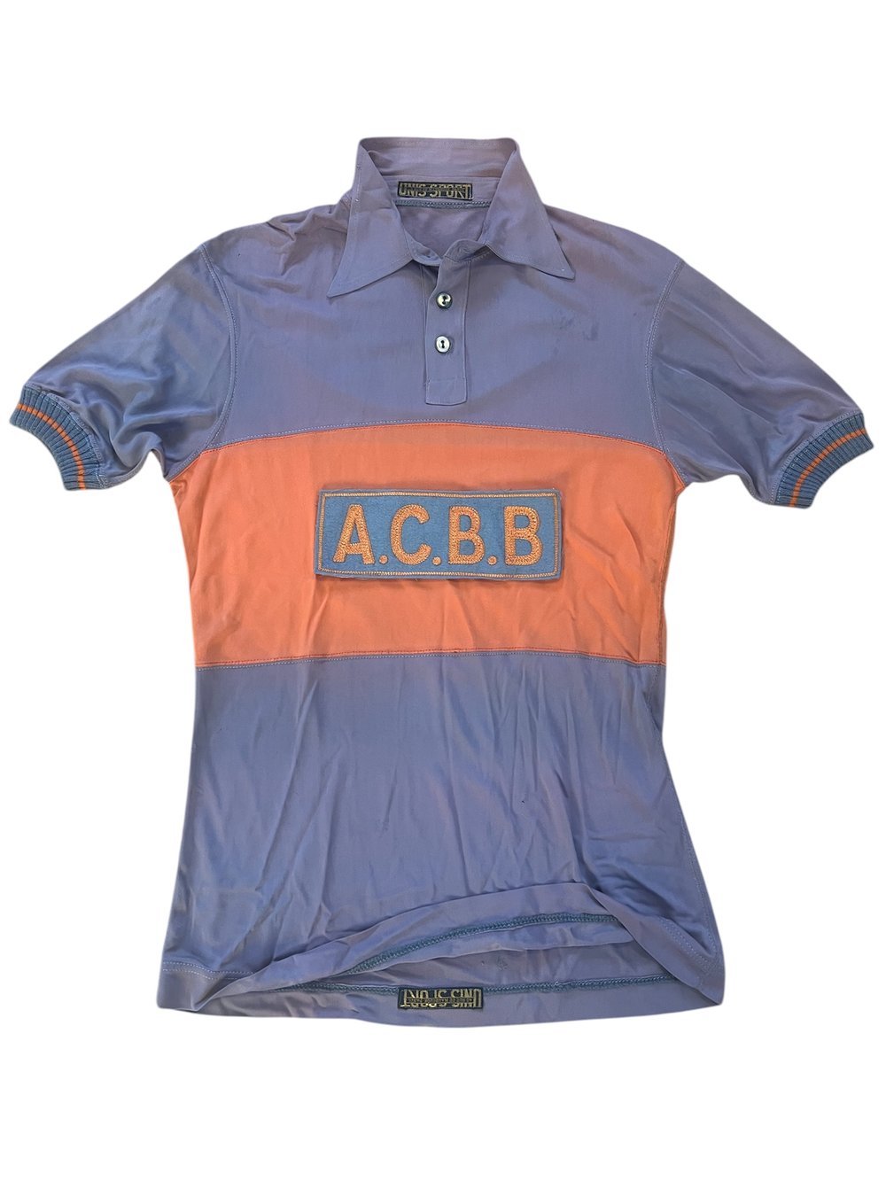 Late 1940s early 1950s / A.C.B.B. Amateur team track jersey made by UNIS-SPORT