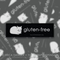 Gluten Free Sticker, featuring Anxiety Cat