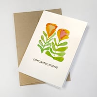 CONGRATULATIONS TWO FLOWERS Card