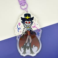 Image 3 of Stolas Helluva Boss Inspired Epoxy Charm 3" Keychain